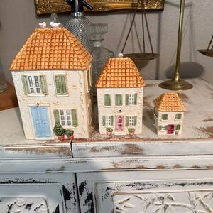 Vintage Houses Canister set Cottagecore Kitchen